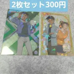 名探偵コナン キラキラ　クリア　カード　服部平次　2枚セット