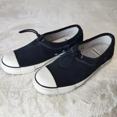 美品 コンバース フィナム チャックトグル スエード スリッポン 27cm 黒