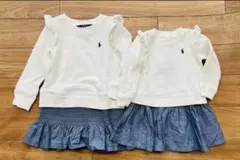 美品　ベビー服キッズ服　トップス　ワンピース　スカート　お揃い　90.100