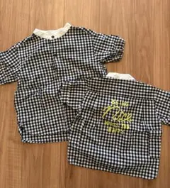 アプレレクール　ギンガムチェックシャツ　100 130 セット