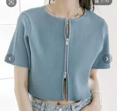 半袖Wジップニット