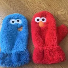 エルモ グローバー フリースミトン手袋