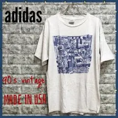 《激レア！貴重》★ 90’sビンテージ♪【adidas】《USA製》Tシャツ・L