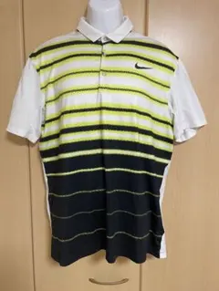 ナイキ ゴルフ ポロシャツ XL DRI-FIT ボーダー柄 メンズ