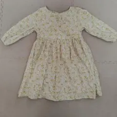 ペアマノン 花柄長袖ワンピース 90 cm