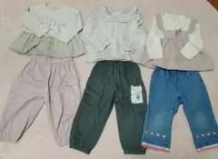 女の子 キッズ トップス3点 ズボン3点 セット まとめ売り