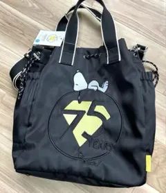 PEANUTS スヌーピー 75周年トートバッグ ブラック