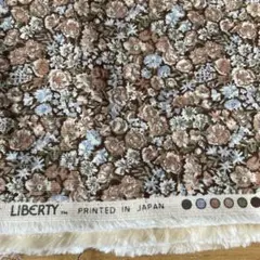 LIBERTY 花柄プリント生地 綿　コーデュロイ