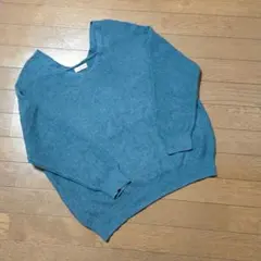 SM2★サマンサモスモス　Vネックニット★インディゴブルー