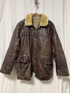 た*き様 【初期】エイプ ラムレザージャケット ダウン - メルカリ