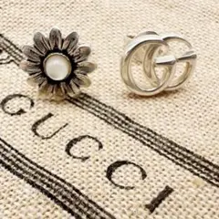 か*わ様 GUCCI フラワー スタッズ ピアス GGマーモント ピアス - メルカリ