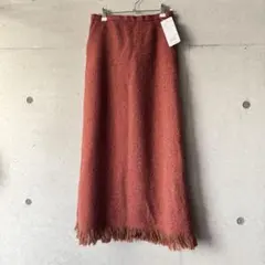 Ray BEAMS レイビームス　ツイードフリンジロングスカート