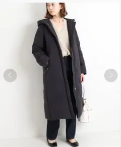 IENA イエナ P/Nフードダウンコート ダウン ロングコート ネイビー 38