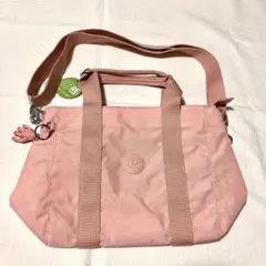 【未使用】キプリング　ショルダーバッグ　さくら色