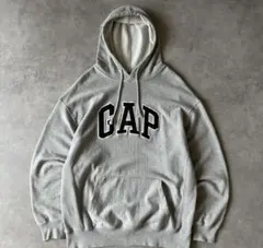 90s OLD GAP ロゴ スウェットパーカー 紺タグ グレー