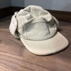 PP:ONE 耳付きキャップ クリーム色