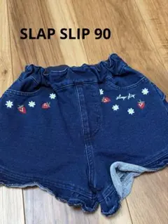 SLAP SLIP いちご刺繍フリルデニムショートパンツ90のサムネイル