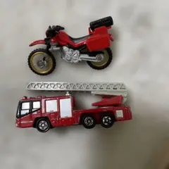 消防車&消防バイク　トミカ2台セット
