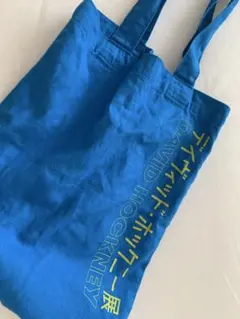 最終値下げ！デイヴィッド・ホックニー エコバッグ（ロゴ）ブルー