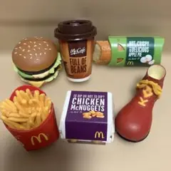 マクドナルド ぬいぐるみ マグネット ポテト シェイク ハンバーガー フルコンプ マクドナルド ぬいぐるみ マグネット ポテト シェイク