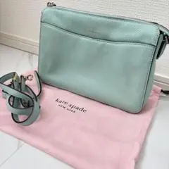 美品◆ケイトスペード 2way クラッチ ショルダー バッグ ターコイズブルー