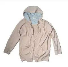 ニットパーカー　フード付き　レディース