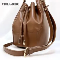 ✨未使用級✨VIOLAd'ORO 2way巾着型ショルダーバッグ　ハンドバッグのサムネイル