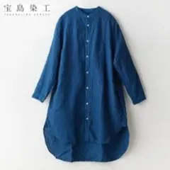 徳元 TOKUGEN 近江ちぢみ？ シボ 麻？綿？ シャツ ジャケット 七分袖 