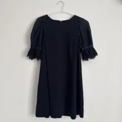 JILL by JILLSTUART ブラックひざ丈ワンピース Mサイズのサムネイル