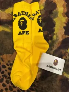 A BATHING APE ソックス イエロー