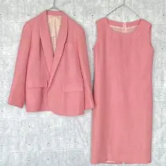 《セットアップ》　ピンク　ワンピース　ノースリーブ　長袖