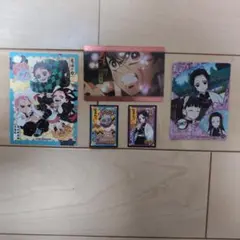 鬼滅の刃 シール3枚 カード2枚セット