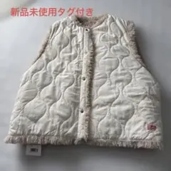 Javaジャバ　ベージュファーノースリーブベスト レディースベスト S