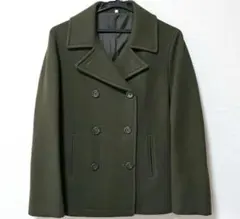 【良品計画】 ウール混 ピーコート M オリーブグリーン ジャケットのサムネイル