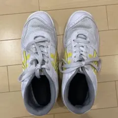 ASICS スニーカー ホワイト/イエロー　24.0㎝