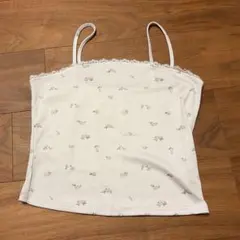 shein シーイン　花柄 キャミソール ホワイト XLサイズ