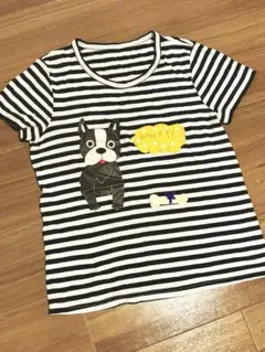 フランシュリッペ ボーダーTシャツ フレンチブルドッグアップリケ 未使用のサムネイル
