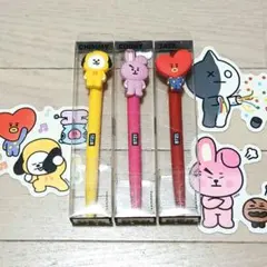 BT21 公式 ボールペン 3本 Cooky Tata Chimmy ステッカーのサムネイル