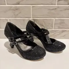 新品 ANNA SUI 猫足 猫脚 パンプス ラメ 23.5cmのサムネイル