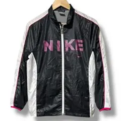 NIKE ナイキ ナイロンジャケット レディースL 黒 ピンク