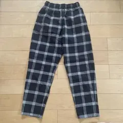 GU チェックズボン　黒