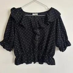 earth ドット柄　水玉　半袖シャツ　半袖カットソー　フリーサイズ