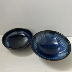 中尾万作 絵付け皿 2枚セット 作家 うつわ 器 入手困難 希少 希少】 中尾万作 入手困難 絵付け 器 人気 作家 青磁 輪花小皿2枚