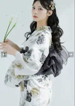 水彩の京まつり 浴衣 Dita 浴衣、帯、下駄3点セット