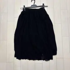 ユニクロ ロングプリーツスカート 黒