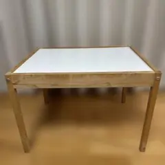 IKEA キッズテーブル レット LATT LÄTT 木製 ホワイト ナチュラル