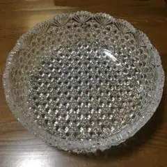 HOYAクリスタル☆盛鉢☆昭和レトロ☆ガラス食器☆大皿