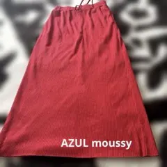 AZUL moussy リブタイトスカート レッド