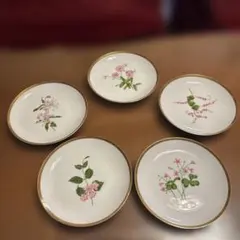 ◆ 深川製磁 ◆ 　君島一郎コラボ　野草花　銘々皿揃えのサムネイル