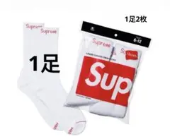 Supreme ホワイトクルーソックス 1足 2枚のサムネイル